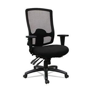 alera etros series high-back multifunction seat slide chair, supports up to 275 lb, 19.01" to 22.63" seat height, black