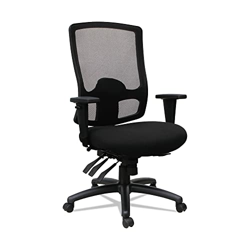 Alera Etros Series High-Back Multifunction Seat Slide Chair, Supports Up to 275 lb, 19.01" to 22.63" Seat Height, Black