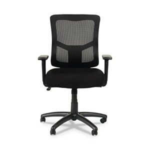 alera aleelt4214f elusion ii series 275 lbs. capacity mesh mid-back swivel/tilt chair with adjustable arms - black