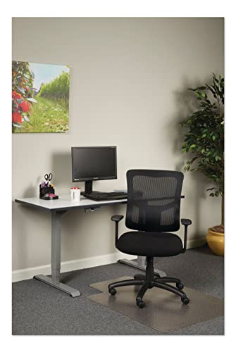 Alera ALEELT4214F Elusion II Series 275 lbs. Capacity Mesh Mid-Back Swivel/Tilt Chair with Adjustable Arms - Black