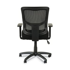 Alera ALEELT4214F Elusion II Series 275 lbs. Capacity Mesh Mid-Back Swivel/Tilt Chair with Adjustable Arms - Black