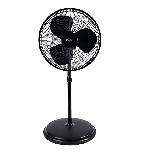 Alera ALEFANP16B 120V 0.37 Amp 3-Speed 16 in. Corded Pedestal Stand Fan - Black