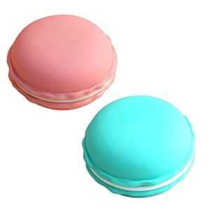 giant macaron case, coolrunner macaron jewelry box, macaron cute pill box, colorful macaron jewelry storage box, shape storage box candy cute pill organizer case container(large 2 pcs)