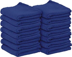 utopia towels 100 pack commercial shop towels - cleaning rags (blue, 100)