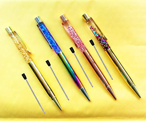 Pen Bling sets Pen Rhinestones Crystal Metal Ballpoint Pens Fine Black Ink Office Supplies(package of 4)