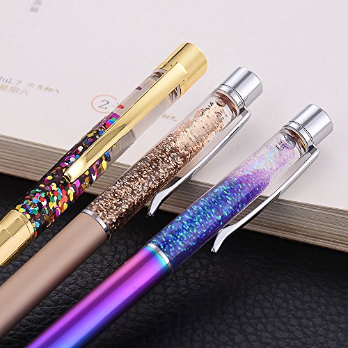 Pen Bling sets Pen Rhinestones Crystal Metal Ballpoint Pens Fine Black Ink Office Supplies(package of 4)