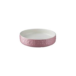 mason cash cat bowls bright coloured cat saucer heavyweight, 13 cm diameter, pink