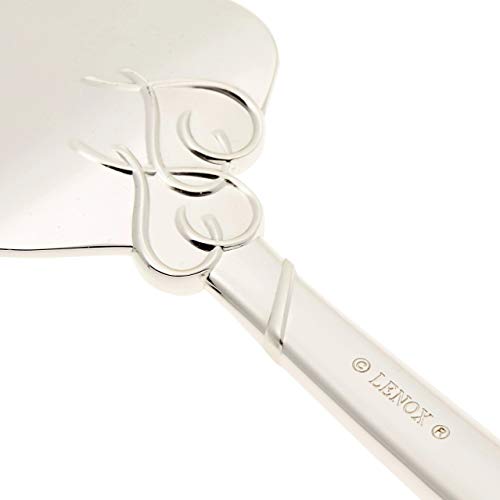 Lenox True Love Silver Personalized Wedding Cake Cutting Set, Engraved Wedding Cake Knife and Server, Wedding Cake Cutter