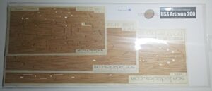 premium wood deck for 1/200 uss arizona (fits trumpeter kit)