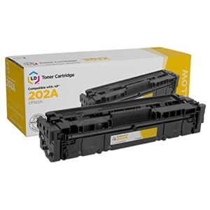 ld products compatible toner cartridge replacement for hp 202a (yellow) for use in hp color laserjet m254dw, m281cdw, m281dw, m281fdw