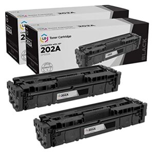 ld products compatible toner cartridge replacement for hp 202a (2 pack, black) compatible with hp color laserjet m254dw, m281cdw, m281dw, m281fdw