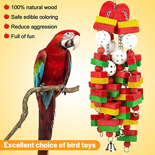 MEWTOGO Large Bird Parrot Toys for Cockatoos African Grey Macaws and Amazon Parrots