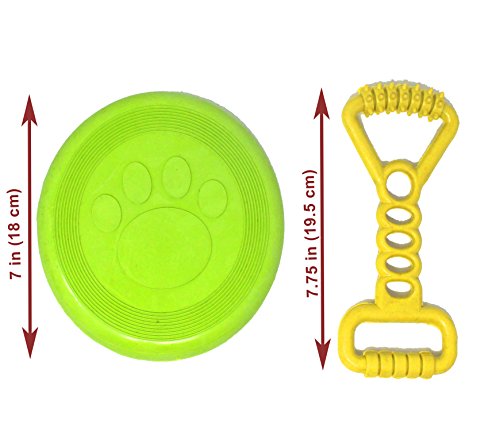 Jalousie Chew Toy Natural Rubber chew Toy for Interactive Play Toy Ball Rope Rubber Value Set for Small to Medium Breed Dog mutt Puppy