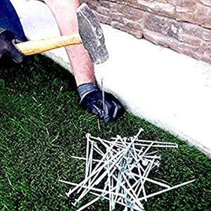 USA Made (150 Pack) Synthetic Grass Landscape, 5.5" Turf Nails/Stakes, 5 lbs Galvanized Boxed Spikes for Securing Artificial Turf & No Dig Edging Products Approximately 150 Nails