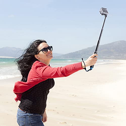 Trehapuva Selfie Stick, 19” Waterproof Extension Hand Grip Adjustable Monopod Pole Compatible with GoPro Hero(2018) Hero 10 9 8 7 6 5 4 3+ 3 Session, AKASO, Xiaomi Yi,SJCAM SJ4000 SJ5000 SJ6000 More