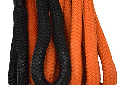 1"×30ft Kinetic Energy Rope Truck SUV Tow Rope,Recovery Rope 30000lbs,Towing Rope (Orange)