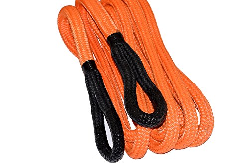 1"×30ft Kinetic Energy Rope Truck SUV Tow Rope,Recovery Rope 30000lbs,Towing Rope (Orange)