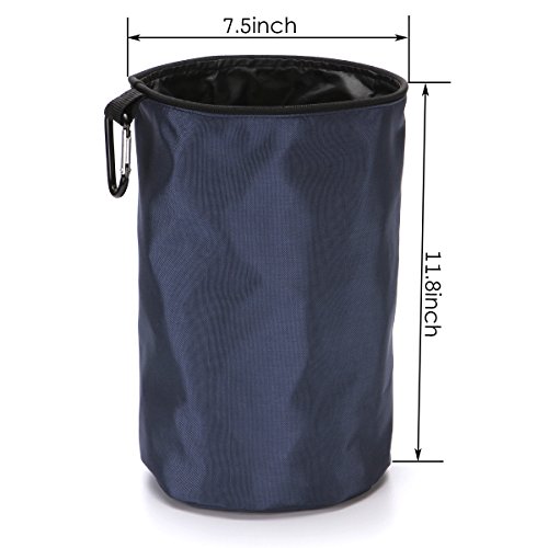 Clothespins Bag Hanging Clothesline Peg Organizer Storage Bags,Dust-Proof (Navy Blue)