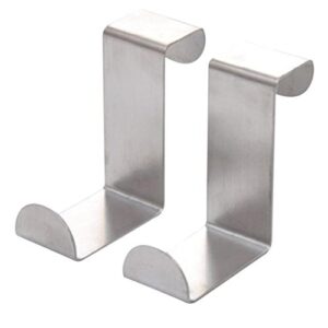 YJYdada 2PC Door Hook Stainless Kitchen Cabinet Clothes Hanger