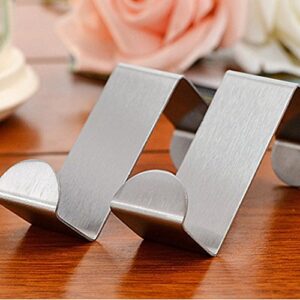 YJYdada 2PC Door Hook Stainless Kitchen Cabinet Clothes Hanger