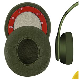 geekria quickfit replacement ear pads for beats solo3, solo 3.0 wireless (a1796) headphones earpads, headset ear cushion repair parts (green)