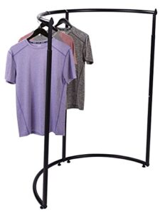 sswbasics half round black clothes rack - 64” usable hanging space on rack