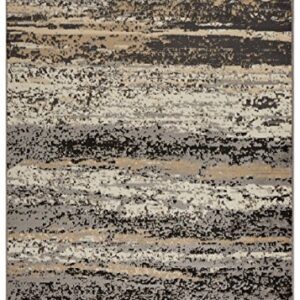 LR Home Infinity Area Rug, 7'9" x 9'5", Gray/Black