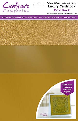 Crafter's Companion Mixed Card Pack-Gold Luxury Cardstock