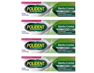 polident dentu-creme denture cleaner - 3.9 oz, pack of 4