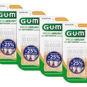 GUM Proxabrush Go-Betweens Cleaners Ultra Tight - 10 Count, Pack of 4