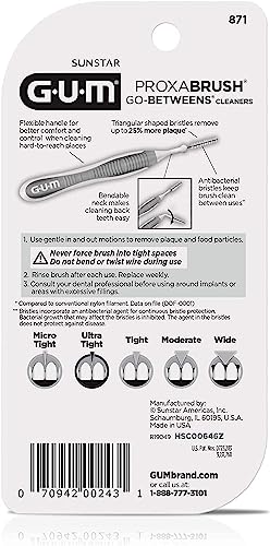 GUM Proxabrush Go-Betweens Cleaners Ultra Tight - 10 Count, Pack of 4