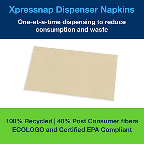 Tork Xpressnap Natural Dispenser Napkin N4, Universal, Interfold 1-ply, 13" x 8.5", 12 x 500 napkins, DX906E