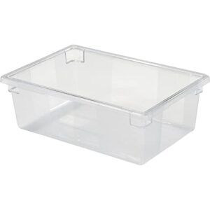 rubbermaid fg330000clr clear plastic box 12 1/2 gallon 18 x 26 x 9, 6 pack