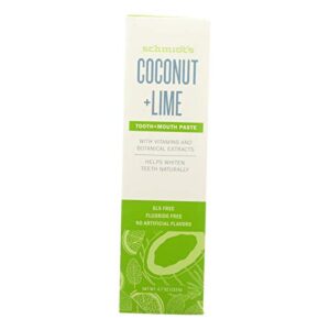 schmidt's, coconut lime toothpaste, 4.7 ounce