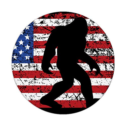 American Flag Bigfoot Black PopSockets Stand for Smartphones and Tablets PopSockets PopGrip: Swappable Grip for Phones & Tablets