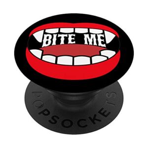 awayk bite me pop phone grip for smartphones & tablets popsockets grip and stand for phones and tablets