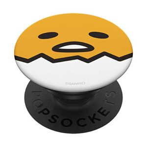 gudetama lazy egg open face popsockets stand for smartphones and tablets popsockets popgrip: swappable grip for phones & tablets