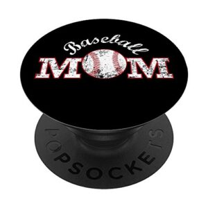 baseball mom black popsockets popgrip: swappable grip for phones & tablets