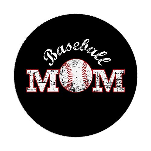 Baseball Mom Black PopSockets PopGrip: Swappable Grip for Phones & Tablets