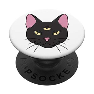 lost gods third eye cat popsockets popgrip: swappable grip for phones & tablets