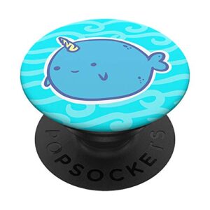 awayk narwhal pop phone grip for smartphones & tablets popsockets popgrip: swappable grip for phones & tablets