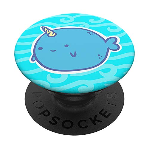 Awayk Narwhal Pop Phone Grip For Smartphones & Tablets PopSockets PopGrip: Swappable Grip for Phones & Tablets