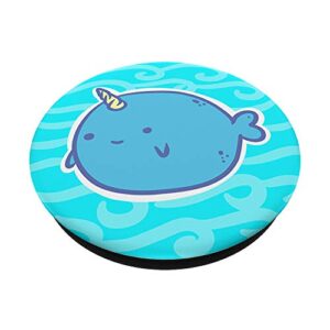 Awayk Narwhal Pop Phone Grip For Smartphones & Tablets PopSockets PopGrip: Swappable Grip for Phones & Tablets