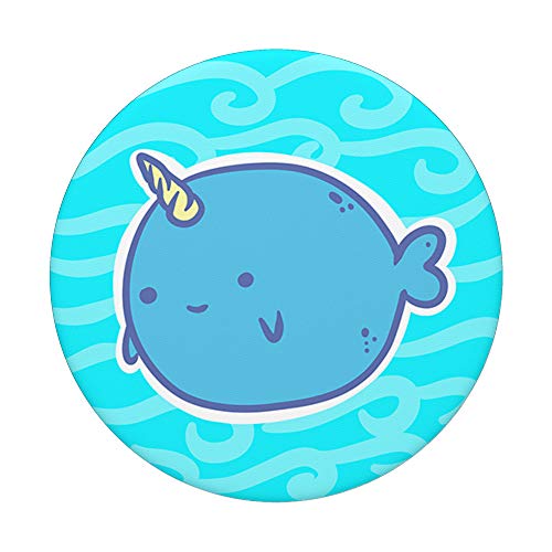 Awayk Narwhal Pop Phone Grip For Smartphones & Tablets PopSockets PopGrip: Swappable Grip for Phones & Tablets