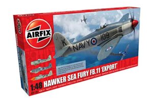 airfix hawker sea fury fb.11 'export edition' 1:48 military aircraft plastic model kit a06106