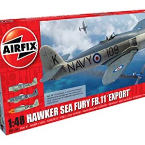 Airfix Hawker Sea Fury FB.11 'Export Edition' 1:48 Military Aircraft Plastic Model Kit A06106