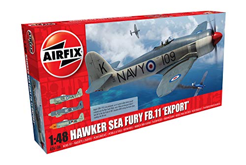 Airfix Hawker Sea Fury FB.11 'Export Edition' 1:48 Military Aircraft Plastic Model Kit A06106