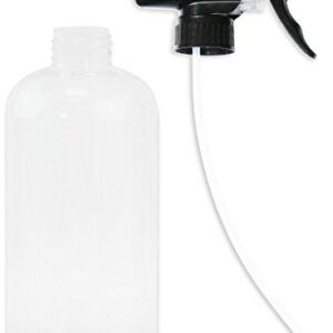 EPAuto Heavy Duty Chemical Resistant Spray Bottles with Sprayer (16 oz), Clear, 3-Pack