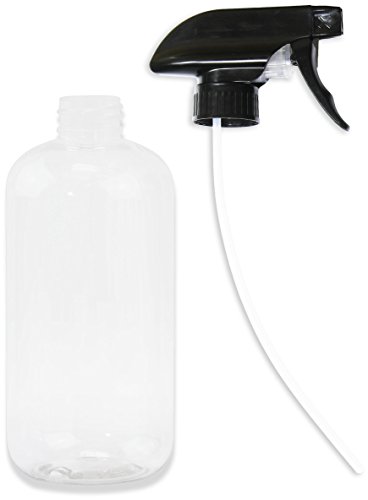 EPAuto Heavy Duty Chemical Resistant Spray Bottles with Sprayer (16 oz), Clear, 3-Pack