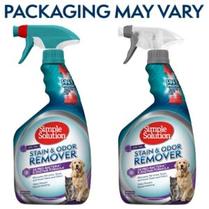 Simple Solution Pet Stain and Odor Remover | Enzymatic Cleaner with 2X Pro-Bacteria Cleaning Power | Floral Fresh, 32 Ounces